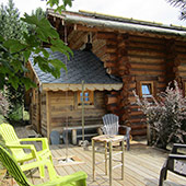 La vue du jardin chalet des 2 écureuils