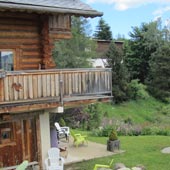 La vue du jardin chalet des 2 écureuils
